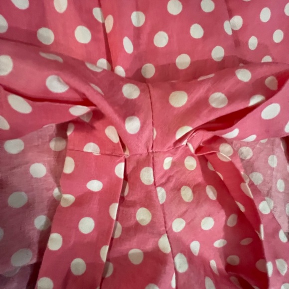 Bettie Page Tatyana playsuit set skirt & romper polka dot flower buttons small - Picture 8 of 9